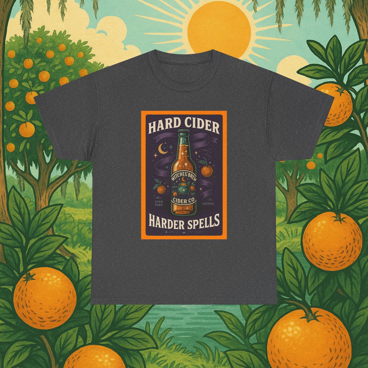 "Hard Cider Harder Spells" Unisex Tee