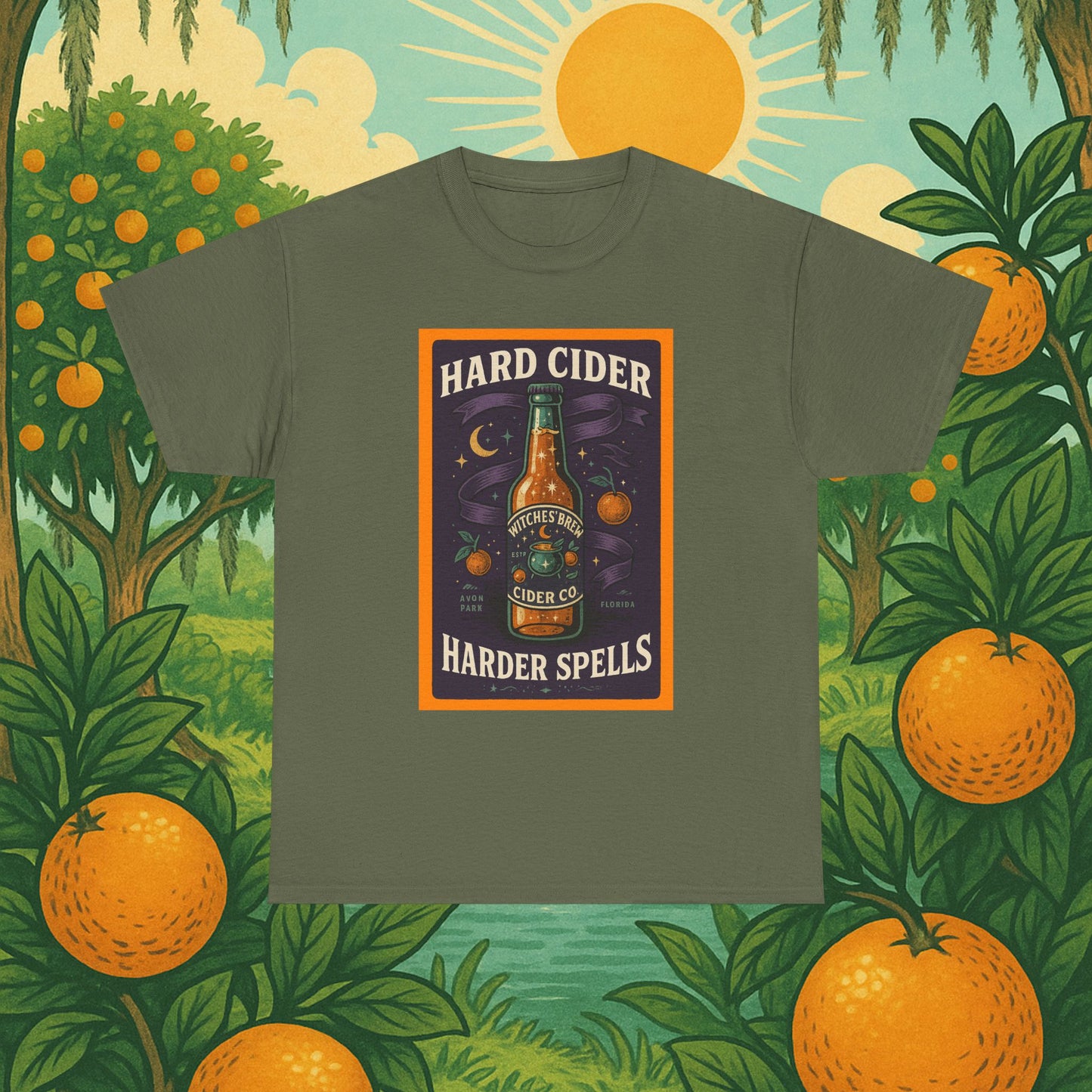 "Hard Cider Harder Spells" Unisex Tee