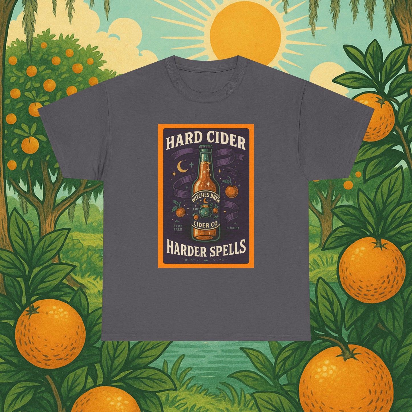 "Hard Cider Harder Spells" Unisex Tee