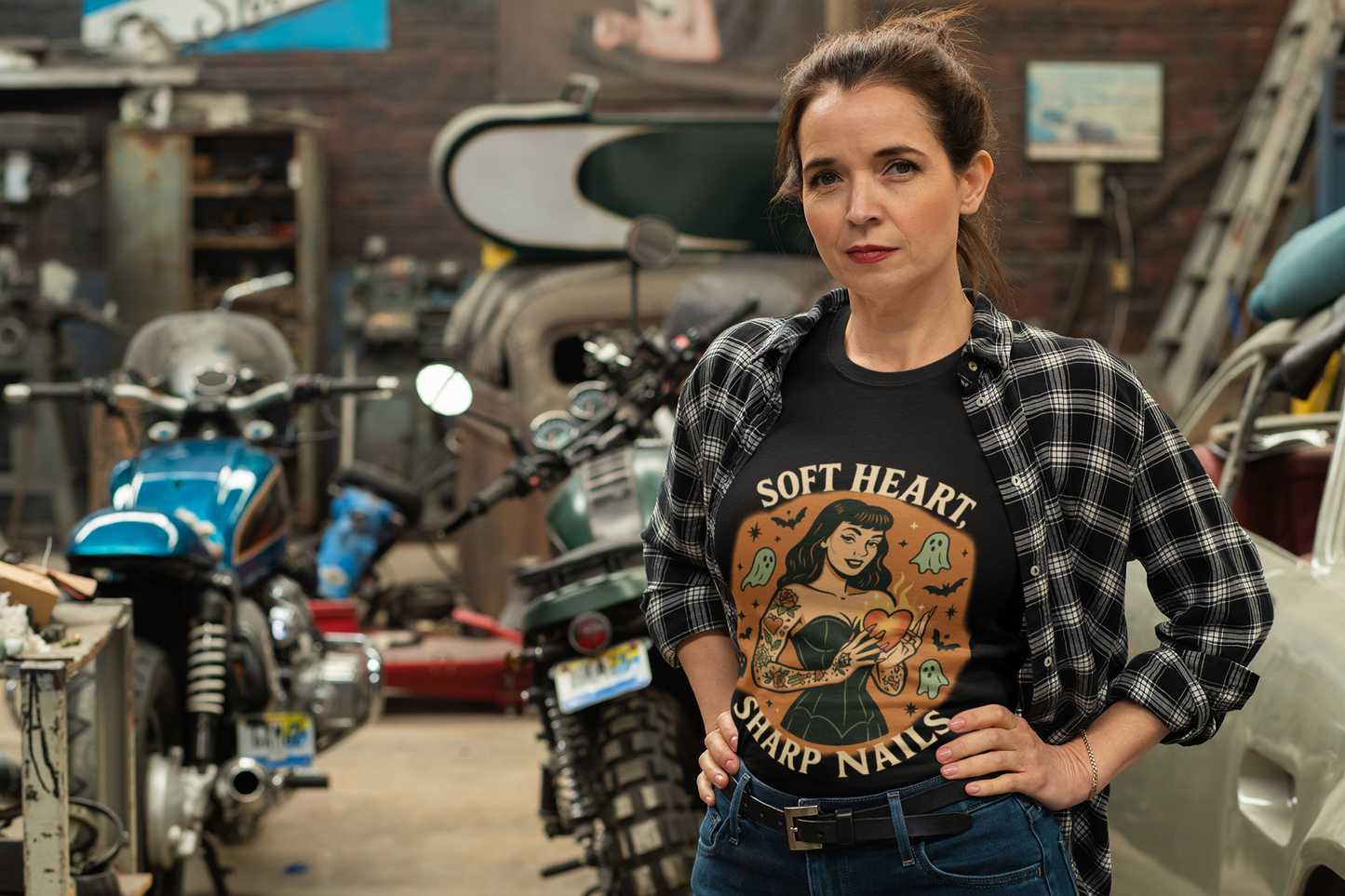 "Soft Heart, Sharp Nails" - Women's Tee